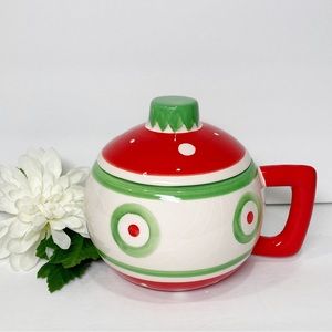 Hallmark Tii Collections Ceramic Holiday Ornament Mug with Lid NEW